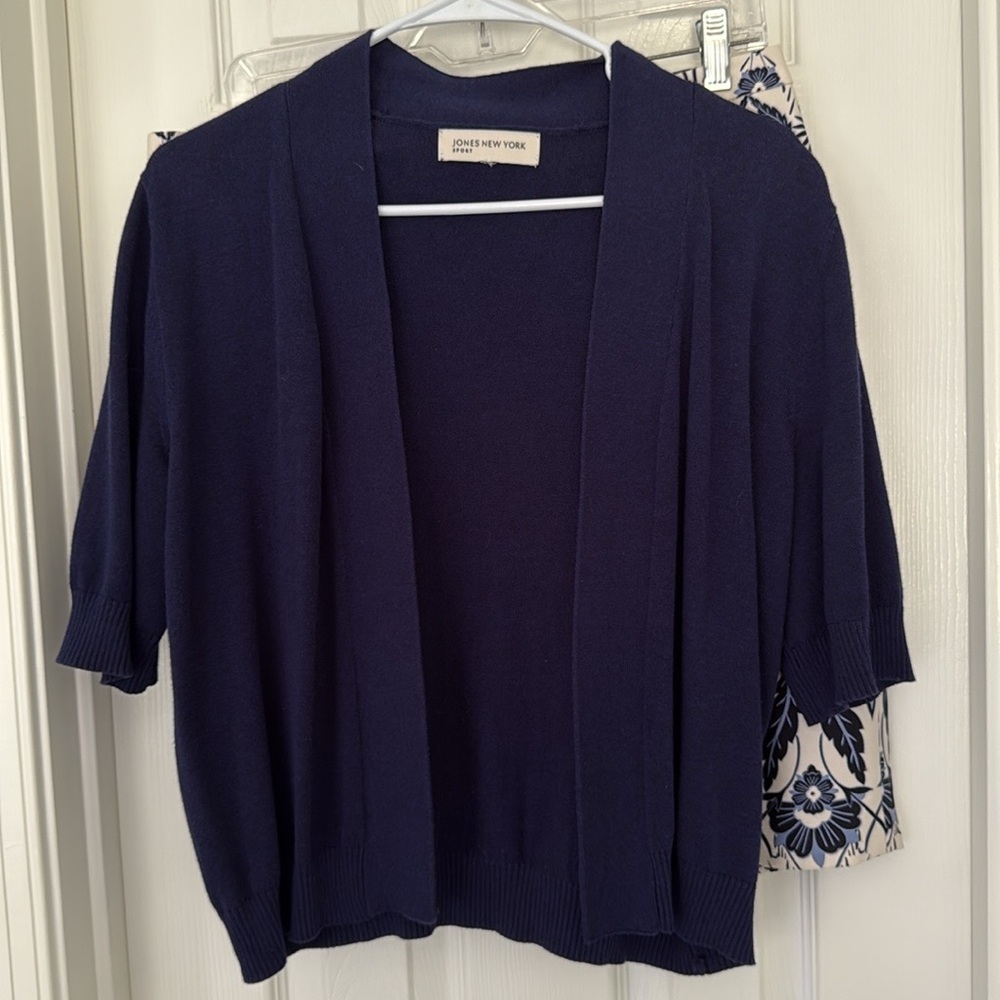 Jones New York Sport Women's Dark Blue Cardigan